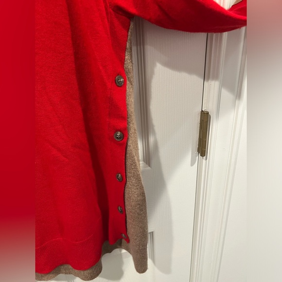 JCREW side button up color block sweater - Picture 6 of 8